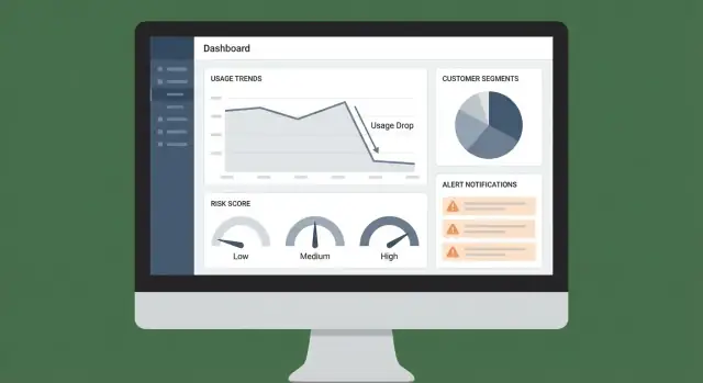 Bouw een webapp om gebruiksdalingen en churnrisico te detecteren