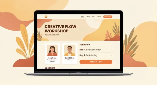 Wie Sie eine Website für eine Online‑Workshop‑Serie erstellen