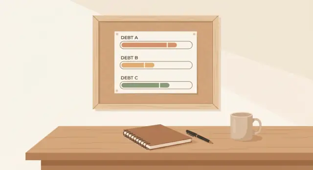 Debt Payoff Progress Wall: Track Debts With Simple Bars