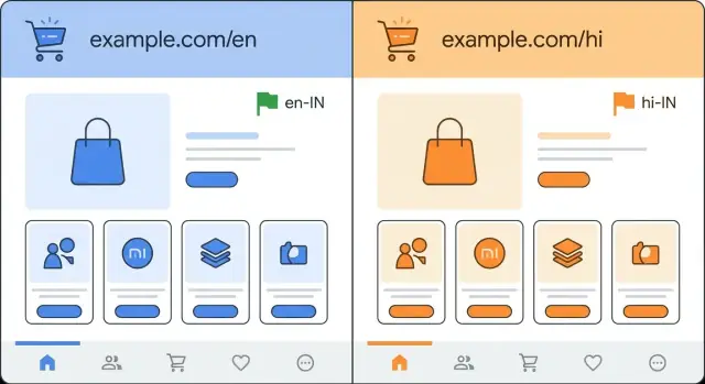 Hindi Engels storefront SEO: URL's, hreflang en workflow
