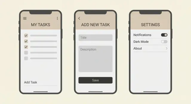 3-Screen Starter App Template for Beginners to Build Faster