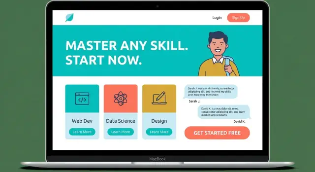 Hoe maak je een website voor een leerproduct-landingspagina