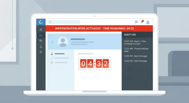 Safe user impersonation: guardrails for support access