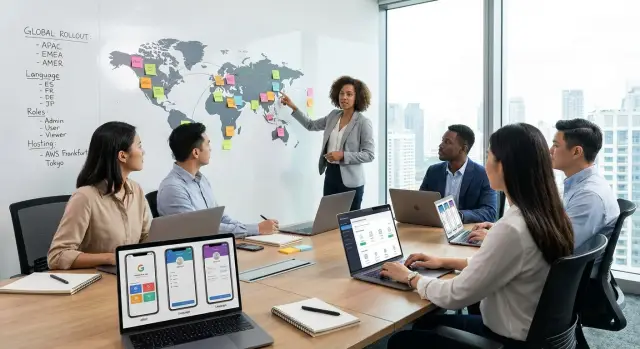 Interner App‑Rollout über mehrere Länder: Was zuerst geplant werden sollte