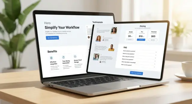 Hoe je een one-page landingpage maakt die je dienst verkoopt