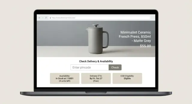 Komunikaty o dostawie na podstawie kodu pocztowego, które zmniejszają niespodzianki przy płatności