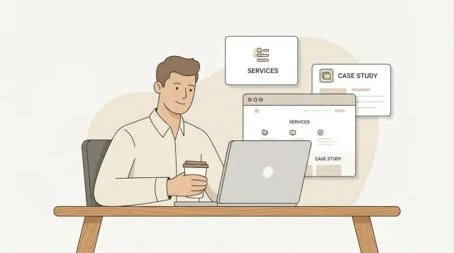 Crea un sito per freelance per mostrare servizi e case study