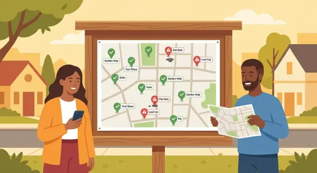 Карта отметок соседского наблюдения: простая настройка для выявления закономерностей