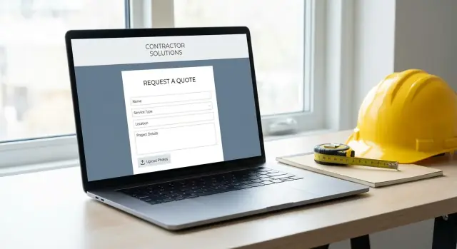 Offertepagina's voor aannemers: aanvraagformulieren die echt converteren