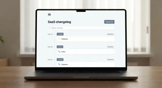 SaaS Changelog / Sürüm Notları Sitesi Nasıl Oluşturulur