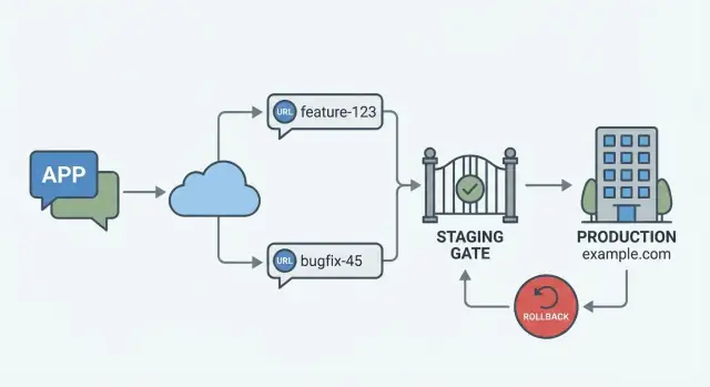 Środowiska podglądowe vs produkcja: bezpieczny proces wydania