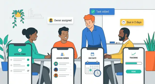 Toplantı Eylem Maddeleri için Mobil Uygulama Nasıl Oluşturulur